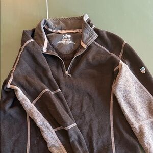 Kid’s Kuhl Charcoal and Black quarter zip, size 10-12